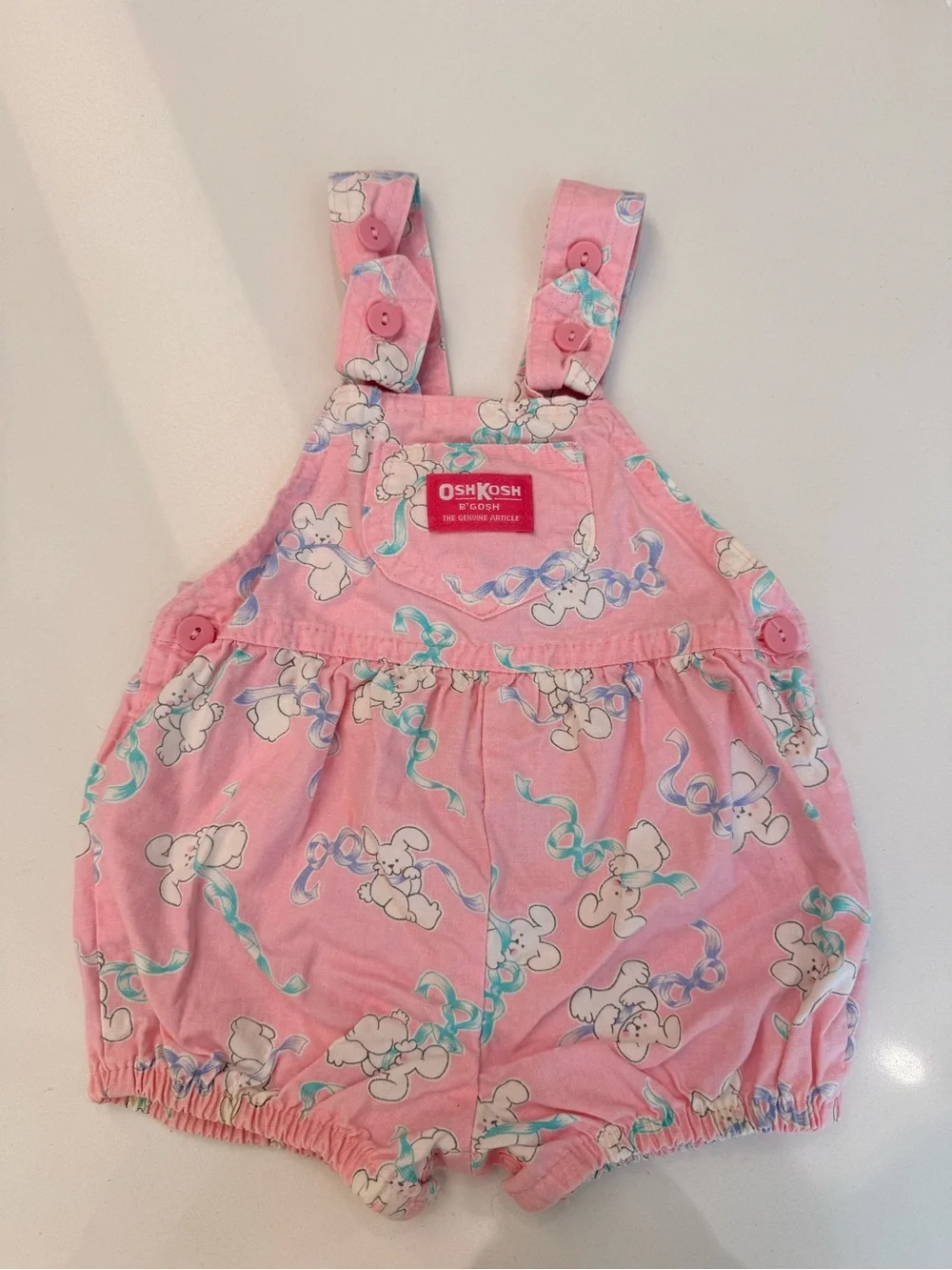 90s Vintage OshKosh B’Gosh Bunny Rabbit Bubble Romper 18M Made in USA